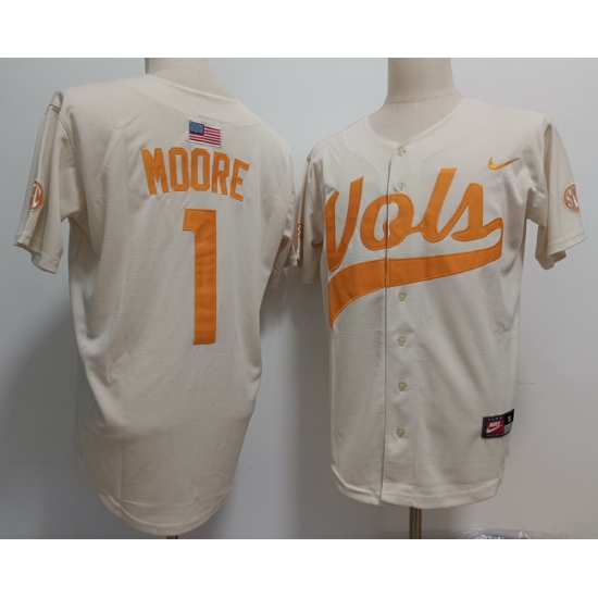 Men Tennessee Volunteers #1 Christian Moore Black Pull over Rice White Stitched Jersey Men Tennessee Volunteers #1 Christian Moore Black Pull over Rice White Stitched Jersey