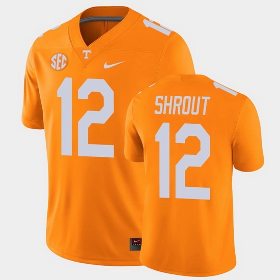 Men Tennessee Volunteers J.T. Shrout College Football Orange Alumni Player Game Jersey Men Tennessee Volunteers J.T. Shrout College Football Orange Alumni Player Game Jersey