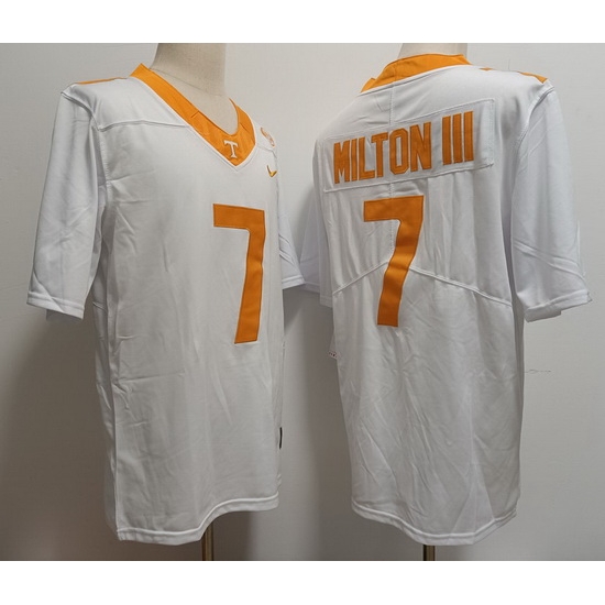 Men Tennessee Volunteers Joe Milton III #7 F U S E White College Football Jersey Men Tennessee Volunteers Joe Milton III #7 F U S E White College Football Jersey