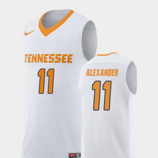 Men Tennessee Volunteers Kyle Alexander White Replica College Basketball Jersey Men Tennessee Volunteers Kyle Alexander White Replica College Basketball Jersey