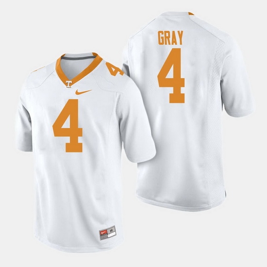 Men Tennessee Volunteers Maleik Gray College Football White Jersey Men Tennessee Volunteers Maleik Gray College Football White Jersey