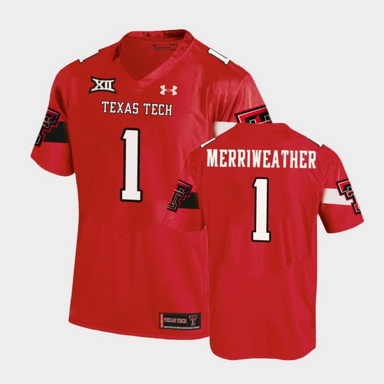Men Texas Tech Red Raiders Krishon Merriweather Replica Red Football Team Jersey Men Texas Tech Red Raiders Krishon Merriweather Replica Red Football Team Jersey