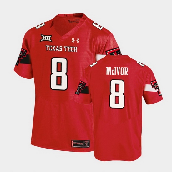 Men Texas Tech Red Raiders Maverick Mcivor Replica Red Football Team Jersey Men Texas Tech Red Raiders Maverick Mcivor Replica Red Football Team Jersey