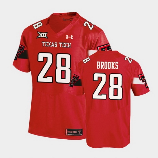 Men Texas Tech Red Raiders Tahj Brooks Replica Red Football Team Jersey Men Texas Tech Red Raiders Tahj Brooks Replica Red Football Team Jersey