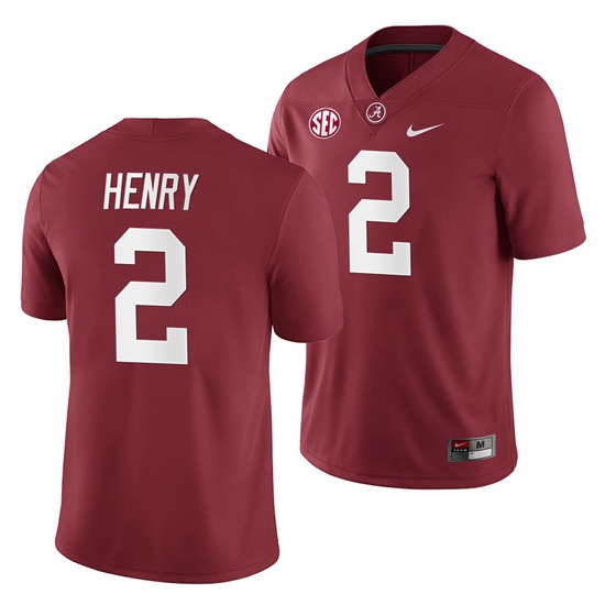 Alabama Crimson Tide Derrick Henry Crimson 2019 Home History Player Jersey NCAA Football Alabama Crimson Tide Derrick Henry Crimson 2019 Home History Player Jersey NCAA Football