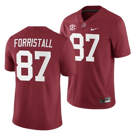 Alabama Crimson Tide Miller Forristall Crimson 2019 Home Game Jersey NCAA Football Alabama Crimson Tide Miller Forristall Crimson 2019 Home Game Jersey NCAA Football
