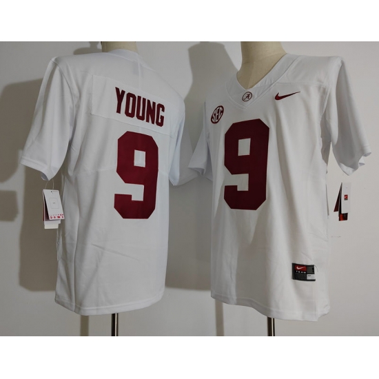 Men Alabama Crimson Tide 9 Bryce Young White College Football Jersey Men Alabama Crimson Tide 9 Bryce Young White College Football Jersey