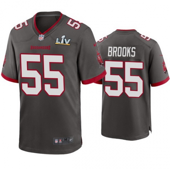 Men Derrick Brooks Buccaneers Pewter Super Bowl Lv Game Jersey Men Derrick Brooks Buccaneers Pewter Super Bowl Lv Game Jersey