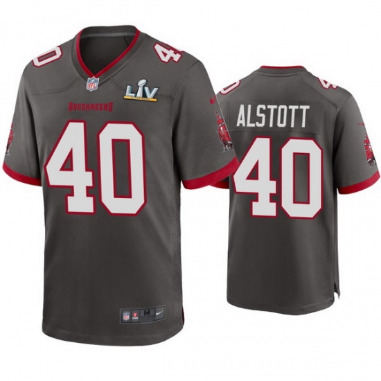 Men Mike Alstott Buccaneers Pewter Super Bowl Lv Game Jersey Men Mike Alstott Buccaneers Pewter Super Bowl Lv Game Jersey