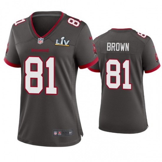 Women Antonio Brown Buccaneers Pewter Super Bowl Lv Game Jersey Women Antonio Brown Buccaneers Pewter Super Bowl Lv Game Jersey