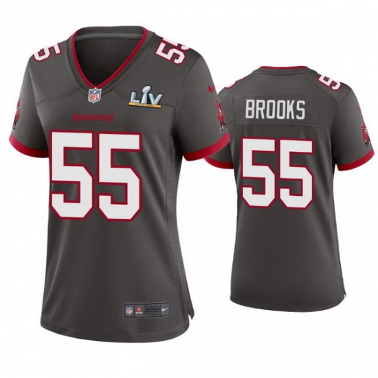Women Derrick Brooks Buccaneers Pewter Super Bowl Lv Game Jersey Women Derrick Brooks Buccaneers Pewter Super Bowl Lv Game Jersey