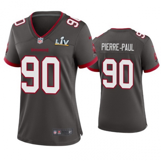 Women Jason Pierre Paul Buccaneers Pewter Super Bowl Lv Game Jersey Women Jason Pierre Paul Buccaneers Pewter Super Bowl Lv Game Jersey