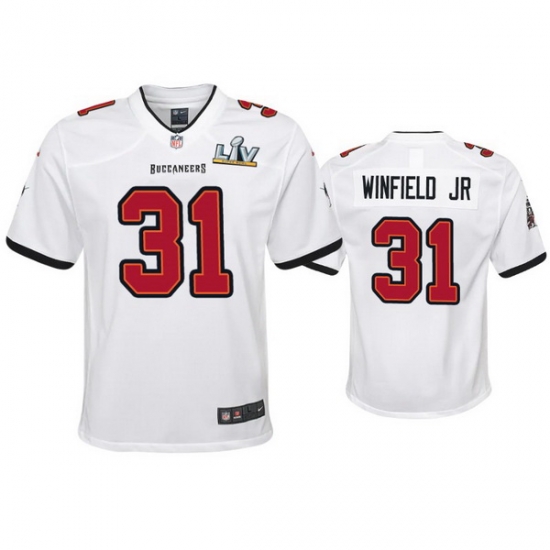 Youth Antoine Winfield Jr. Buccaneers White Super Bowl Lv Game Jersey Youth Antoine Winfield Jr. Buccaneers White Super Bowl Lv Game Jersey