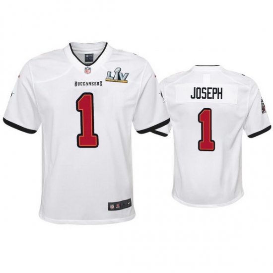 Youth Greg Joseph Buccaneers White Super Bowl Lv Game Jersey Youth Greg Joseph Buccaneers White Super Bowl Lv Game Jersey