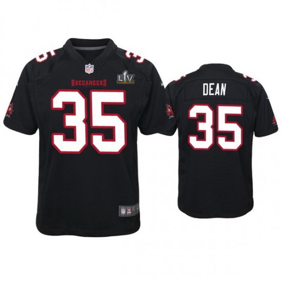 Youth Jamel Dean Buccaneers Black Super Bowl Lv Game Fashion Jersey Youth Jamel Dean Buccaneers Black Super Bowl Lv Game Fashion Jersey