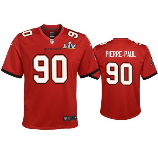 Youth Jason Pierre Paul Buccaneers Red Super Bowl Lv Game Jersey Youth Jason Pierre Paul Buccaneers Red Super Bowl Lv Game Jersey