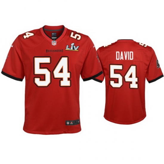 Youth Lavonte David Buccaneers Red Super Bowl Lv Game Jersey Youth Lavonte David Buccaneers Red Super Bowl Lv Game Jersey