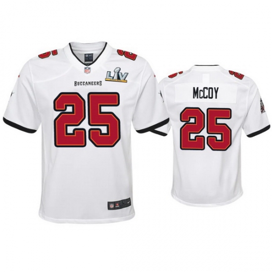 Youth Lesean Mccoy Buccaneers White Super Bowl Lv Game Jersey Youth Lesean Mccoy Buccaneers White Super Bowl Lv Game Jersey