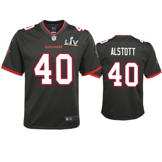 Youth Mike Alstott Buccaneers Pewter Super Bowl Lv Game Jersey Youth Mike Alstott Buccaneers Pewter Super Bowl Lv Game Jersey