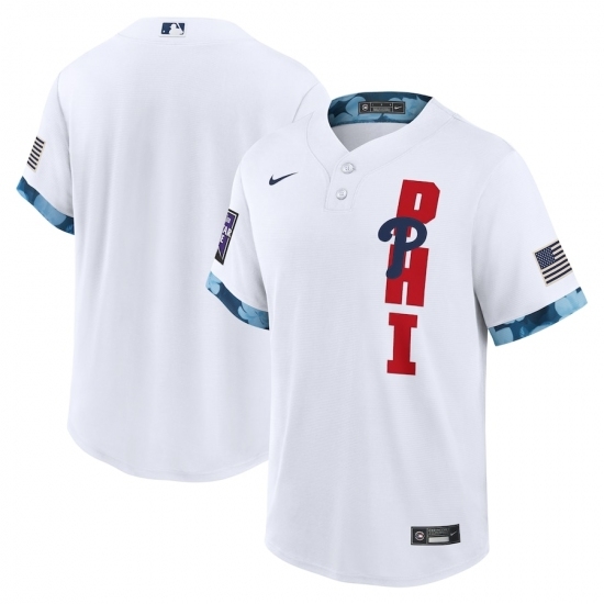 Men's Philadelphia Phillies Blank Nike White 2021 MLB All-Star Game Replica Jersey Men's Philadelphia Phillies Blank Nike White 2021 MLB All-Star Game Replica Jersey