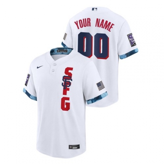 Men's San Francisco Giants Custom White 2021 MLB All-Star Game Jersey Men's San Francisco Giants Custom White 2021 MLB All-Star Game Jersey
