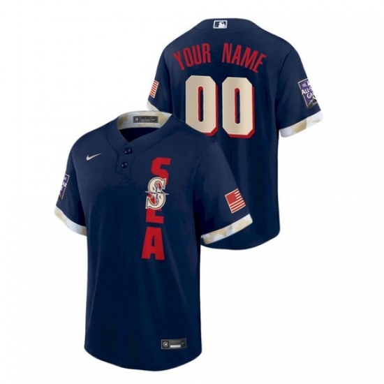 Men's Seattle Mariners Custom #00 Navy 2021 MLB All-Star Game Jersey Men's Seattle Mariners Custom #00 Navy 2021 MLB All-Star Game Jersey