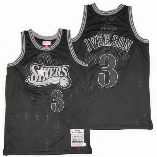 76ers 3 allen Iverson black jersey 76ers 3 allen Iverson black jersey