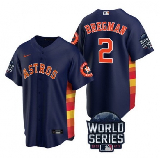 Men Houston Astros 2 Alex Bregman 2021 Navy World Series Cool Base Stitched Baseball Jersey Men Houston Astros 2 Alex Bregman 2021 Navy World Series Cool Base Stitched Baseball Jersey