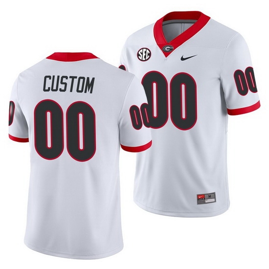 Georgia Bulldogs Custom White College Football Men'S Jersey 0 Georgia Bulldogs Custom White College Football Men'S Jersey 0