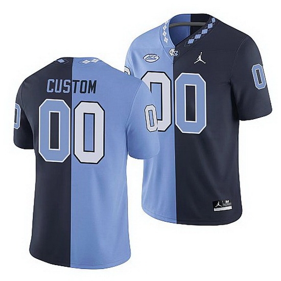 North Carolina Tar Heels Custom College Football Navy Blue Split Edition Game Jersey North Carolina Tar Heels Custom College Football Navy Blue Split Edition Game Jersey