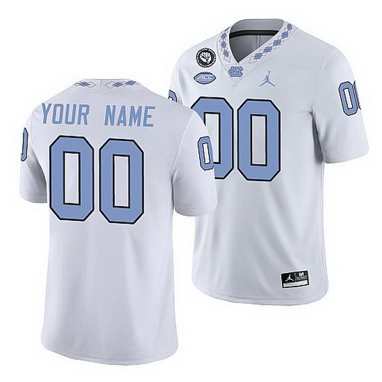 North Carolina Tar Heels Custom White Game Football Replica Jersey North Carolina Tar Heels Custom White Game Football Replica Jersey