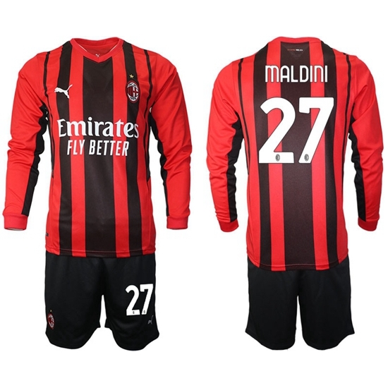Men AC Milan Long Sleeve Soccer Jerseys 503 Men AC Milan Long Sleeve Soccer Jerseys 503