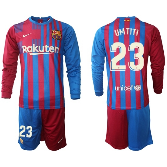 Men Barcelona Long Sleeve Soccer Jerseys 562 Men Barcelona Long Sleeve Soccer Jerseys 562