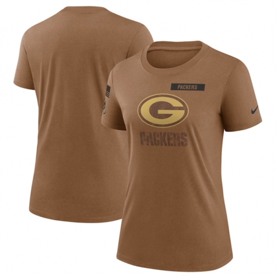 Women Green Bay Packers 2023 Brown Salute To Service Legend Performance T Shirt Run Small Women Green Bay Packers 2023 Brown Salute To Service Legend Performance T Shirt Run Small