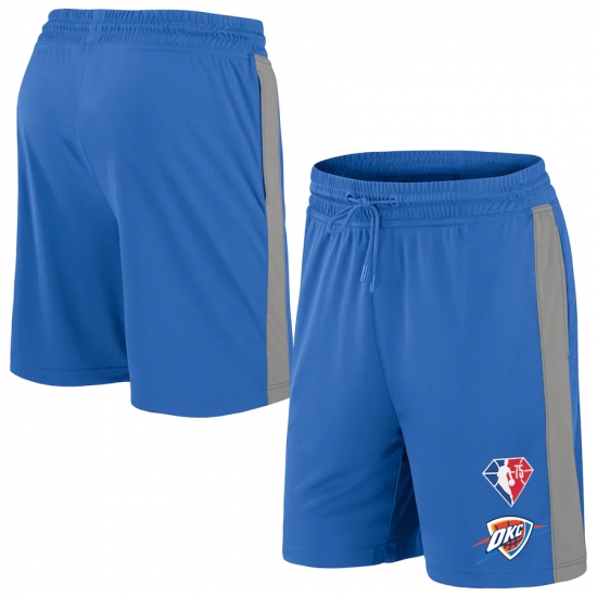 Men Oklahoma City Thunder Blue Shorts Men Oklahoma City Thunder Blue Shorts