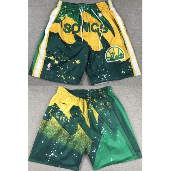 Men Oklahoma City Thunder Green SuperSonics Shorts 28Run Small 29 Men Oklahoma City Thunder Green SuperSonics Shorts 28Run Small 29