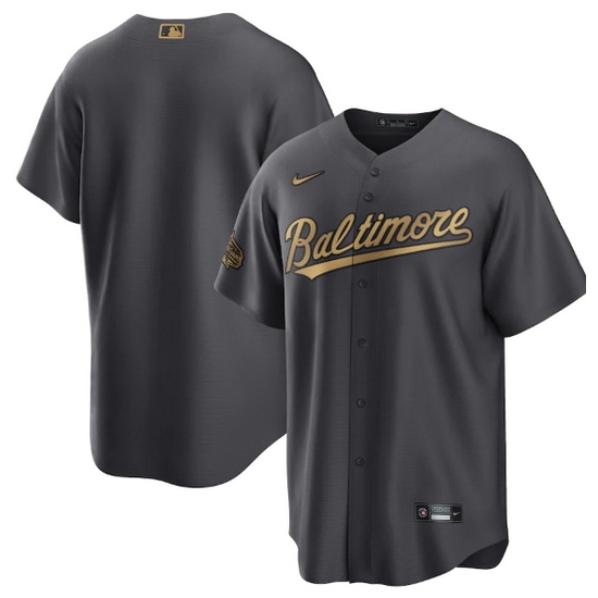 Men Baltimore Orioles Blank 2022 All Star Cool Base Charcoal Stitched Baseball Jersey Men Baltimore Orioles Blank 2022 All Star Cool Base Charcoal Stitched Baseball Jersey