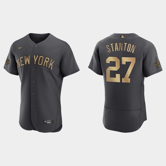 Men Giancarlo Stanton New York Yankees 2022 Mlb All Star Game Authentic Charcoal Jersey Men Giancarlo Stanton New York Yankees 2022 Mlb All Star Game Authentic Charcoal Jersey