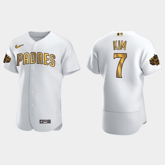 Men San Diego Padres Ha Seong Kim 2022 Mlb All Star Game White Gold Men Jersey Men San Diego Padres Ha Seong Kim 2022 Mlb All Star Game White Gold Men Jersey