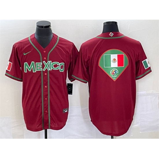 Men Mexico Baseball 2023 Red World Baseball Classic Team Big Logo Stitched Jersey 6 Men Mexico Baseball 2023 Red World Baseball Classic Team Big Logo Stitched Jersey 6