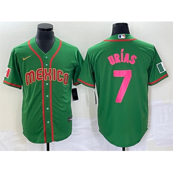 Men Mexico Baseball 7 Julio Urias 2023 Green World Baseball With Patch Classic Stitched Jersey 4 Men Mexico Baseball 7 Julio Urias 2023 Green World Baseball With Patch Classic Stitched Jersey 4
