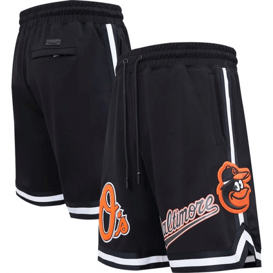 Men Baltimore Orioles Black Shorts Men Baltimore Orioles Black Shorts
