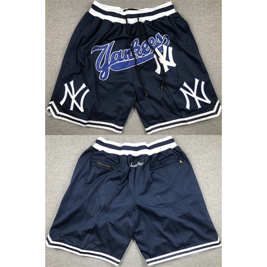 Men New Yok Yankees Navy Shorts Men New Yok Yankees Navy Shorts
