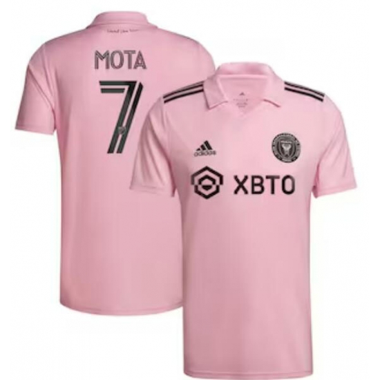 Men's Inter Miami CF Jean Mota adidas Pink 2022 The Heart Beat Kit Replica Player Jersey Men's Inter Miami CF Jean Mota adidas Pink 2022 The Heart Beat Kit Replica Player Jersey