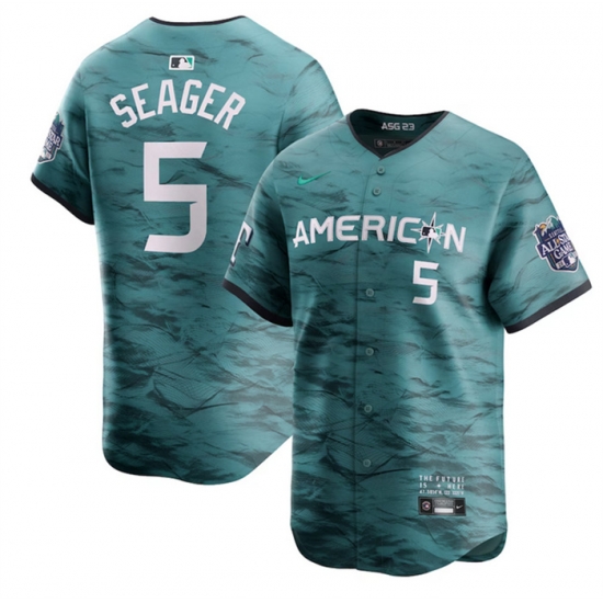 Men Texas Rangers 5 Corey Seager Teal 2023 All Star Flex Base Stitched Baseball Jersey Men Texas Rangers 5 Corey Seager Teal 2023 All Star Flex Base Stitched Baseball Jersey