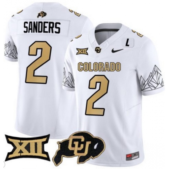 Men Colorado Buffaloes #2 Shedeur Sanders White Vapor Limited Stitched Football Jersey Men Colorado Buffaloes #2 Shedeur Sanders White Vapor Limited Stitched Football Jersey