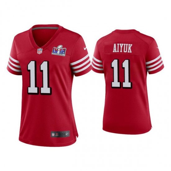 Women 49ers 11 Brandon Aiyuk Red 2023 F U S E Vapor Untouchable Limited Stitched Football 2024 Super Bowl LVIII Jersey Women 49ers 11 Brandon Aiyuk Red 2023 F U S E Vapor Untouchable Limited Stitched Football 2024 Super Bowl LVIII Jersey