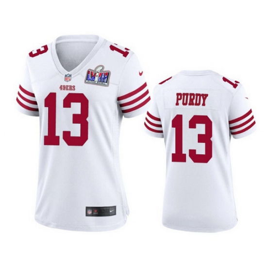 Women San Francisco 49ers 13 Brock Purdy White 2023 F U S E Vapor Untouchable Limited Stitched Football 2024 Super Bowl LVIII Jersey Women San Francisco 49ers 13 Brock Purdy White 2023 F U S E Vapor Untouchable Limited Stitched Football 2024 Super Bowl LVIII Jersey