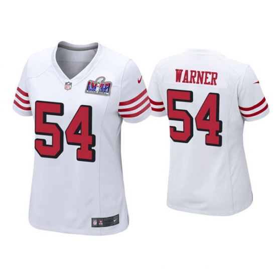 Women San Francisco 49ers 54 Fred Warner White Throwback Vapor Untouchable Limited Stitched Football 2024 Super Bowl LVIII Jersey Women San Francisco 49ers 54 Fred Warner White Throwback Vapor Untouchable Limited Stitched Football 2024 Super Bowl LVIII Jersey