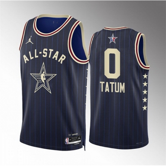 Men 2024 All Star 0 Jayson Tatum Navy Stitched Basketball Jersey Men 2024 All Star 0 Jayson Tatum Navy Stitched Basketball Jersey